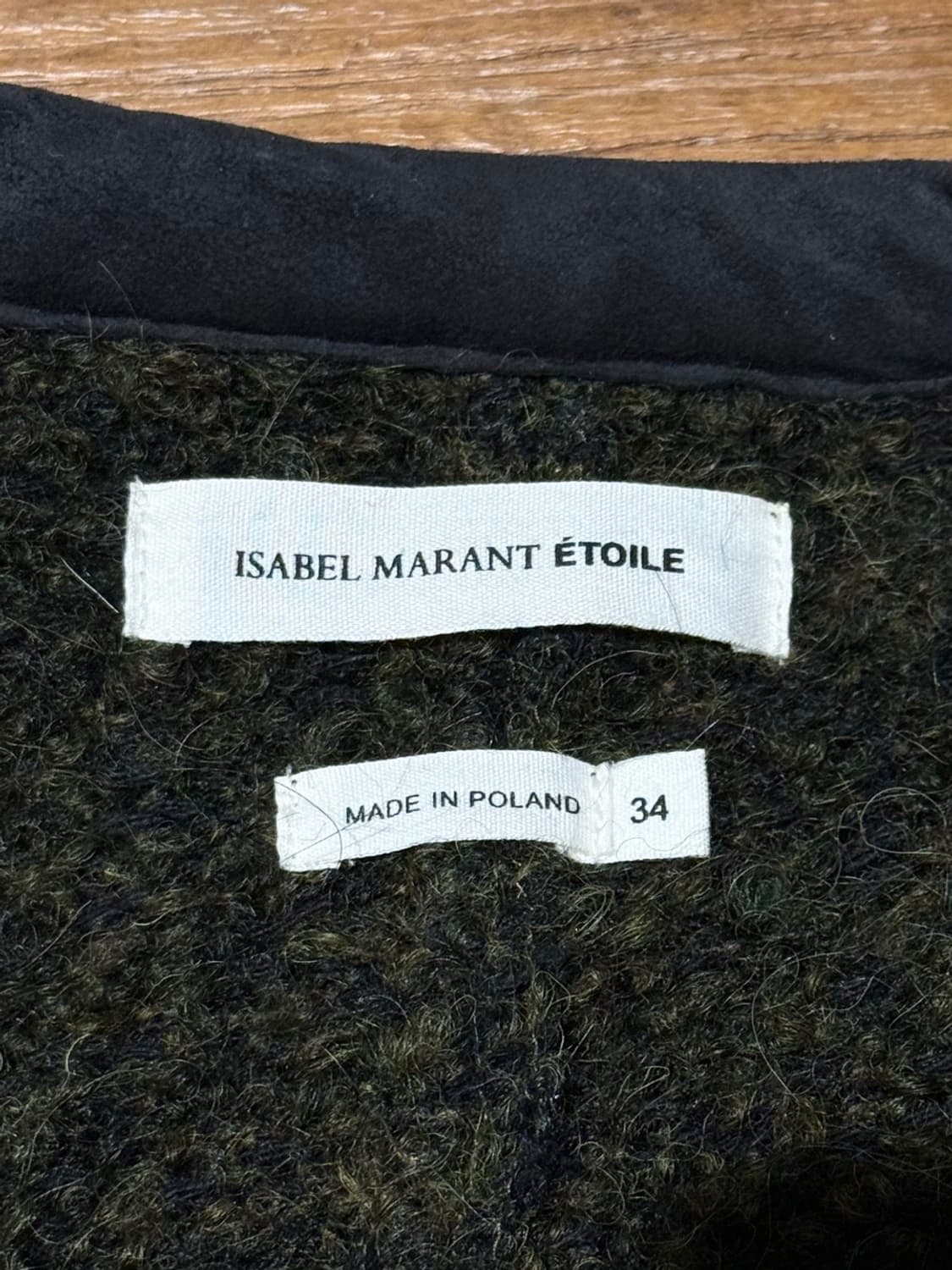 이자벨마랑 에뚜왈 딥 그린 부클 니트 코트 상품이미지7