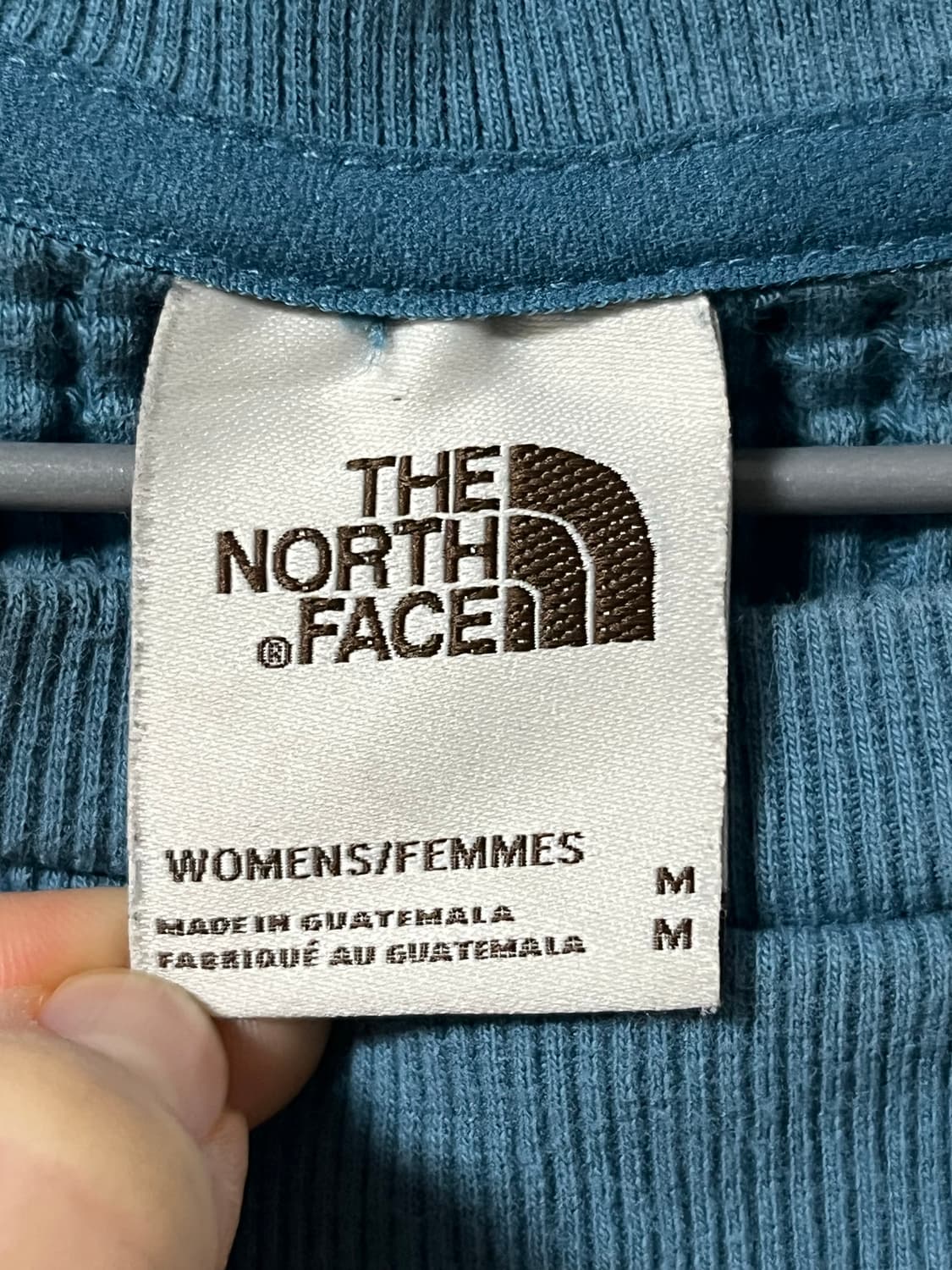 노스페이스 롱슬리브 와플티 에메랄드블루 women M 상품이미지2