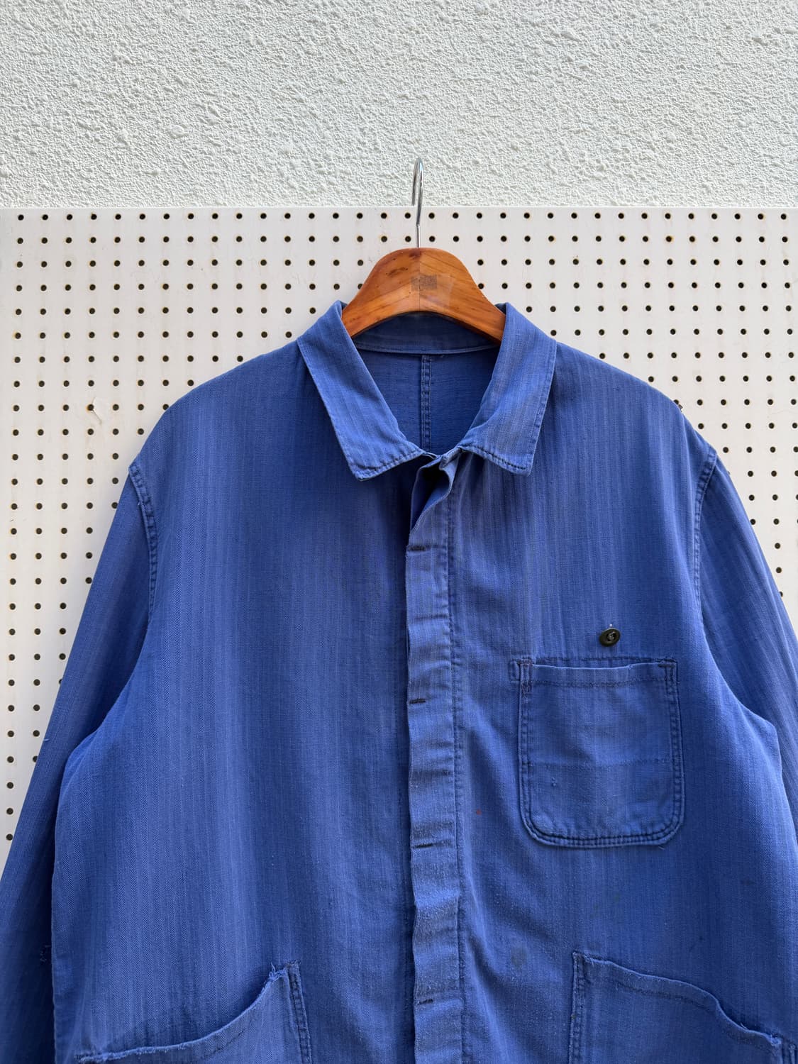 1970s FRENCH INK BLUE HBT 헤링본트윌 프렌치워크자켓 상품이미지3