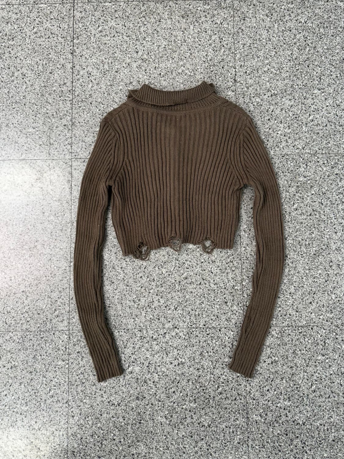 vintage cropped ribbed cardigan 상품이미지3
