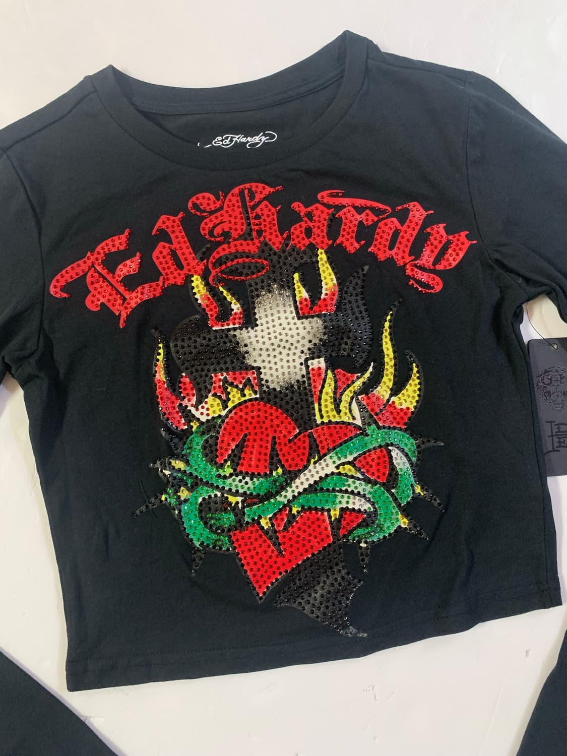 [새제품] 에드하디 블랙 롱슬리브 크롭탑 상품이미지3