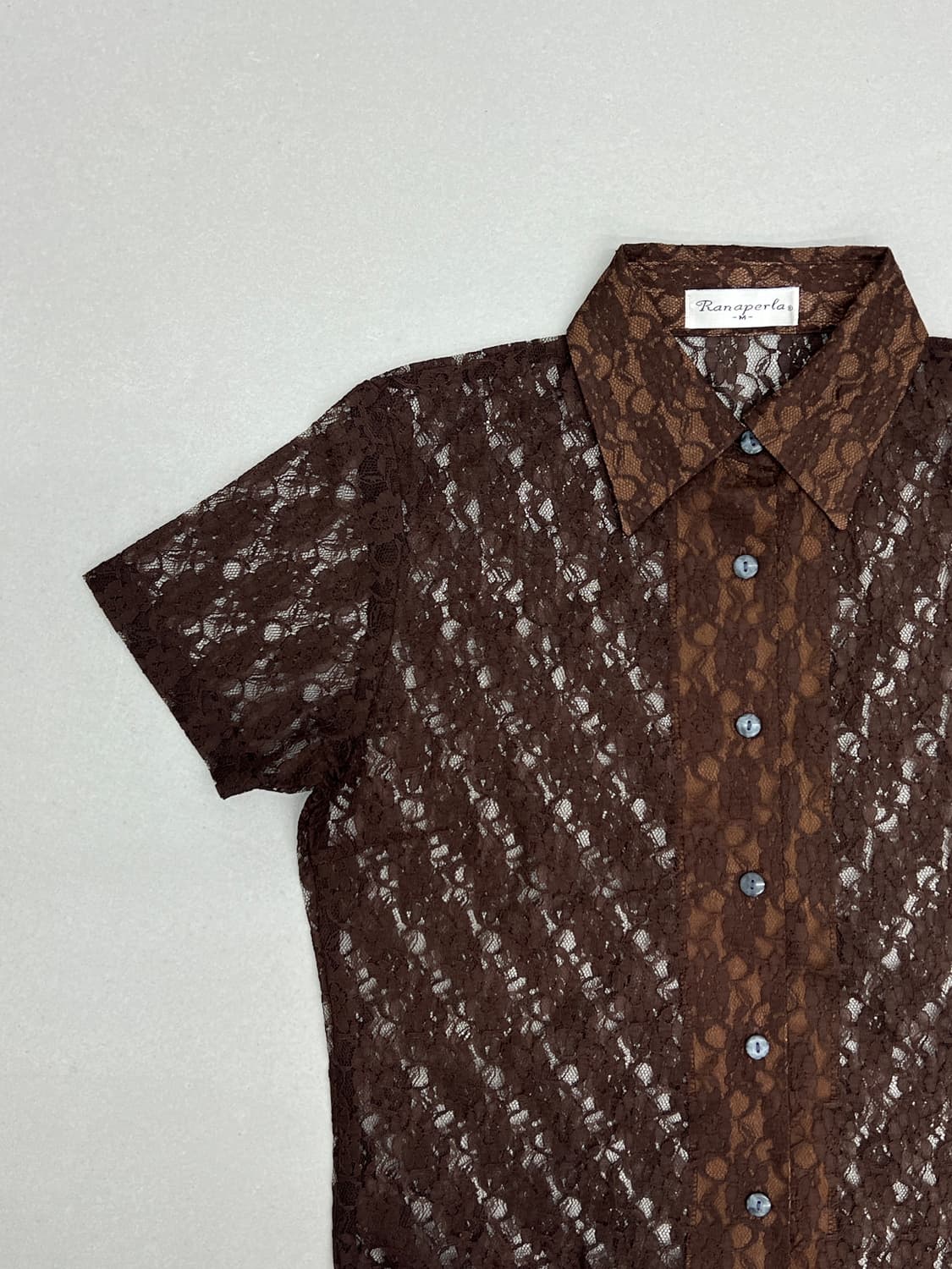 레이스 반팔 셔츠 상품이미지2