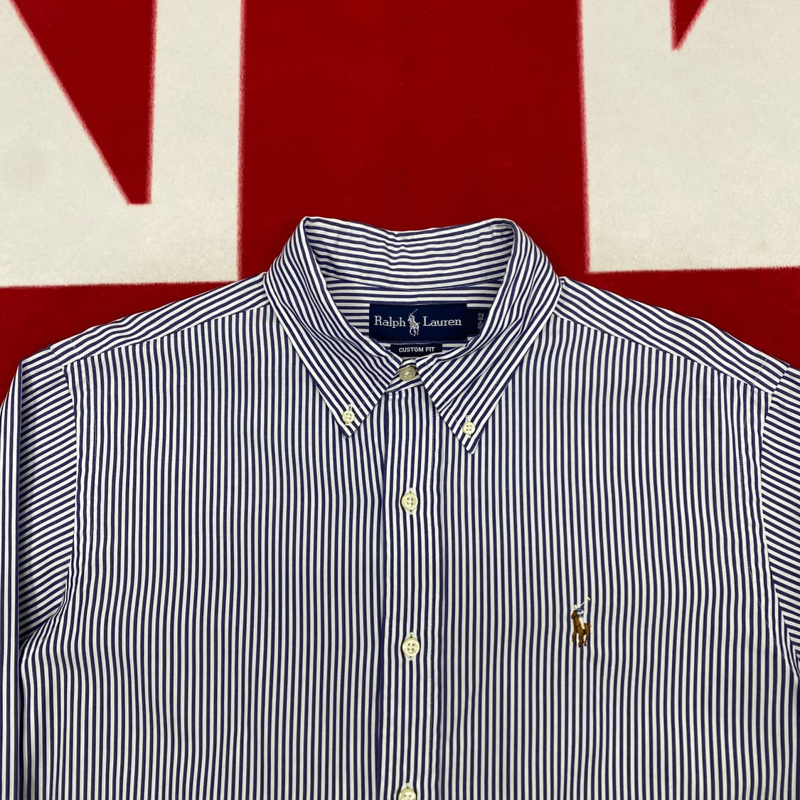 폴로 스트라이프 셔츠 실측 100-105 상품이미지3