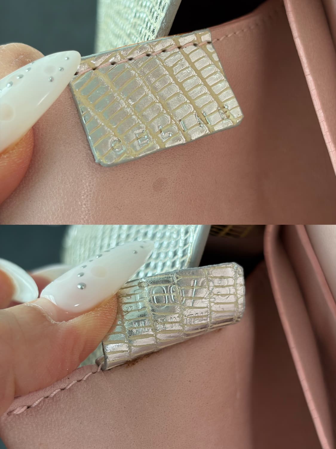 셀린느 리자드스킨 스터드 트리옹프 숄더백  상품이미지10