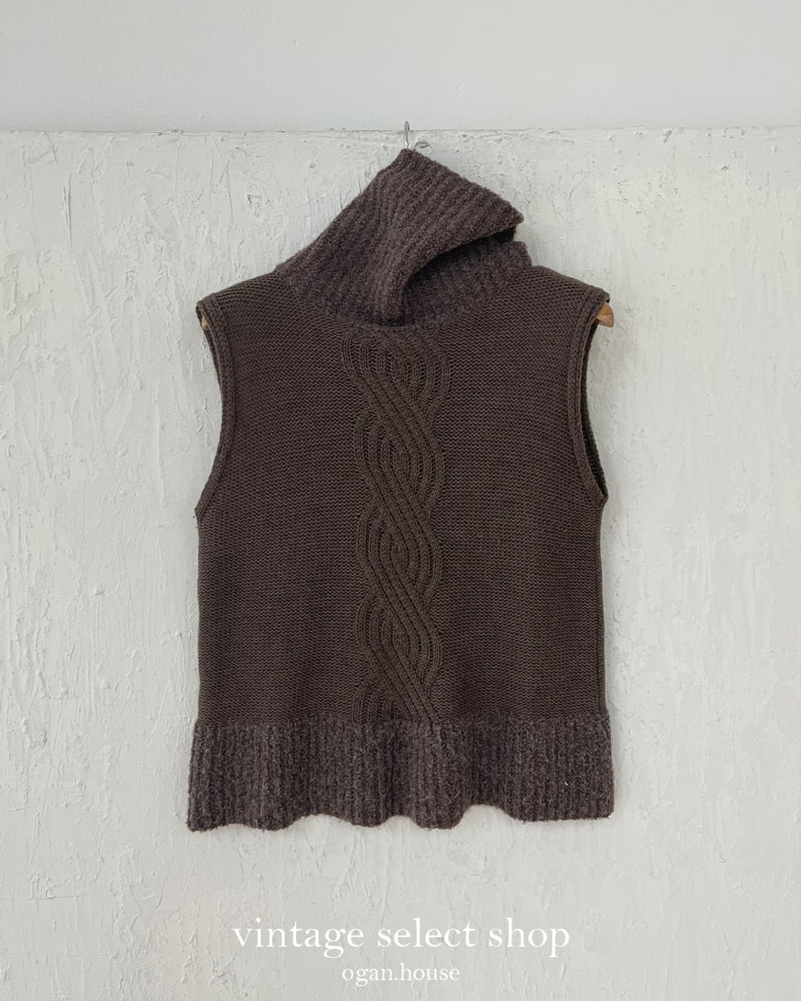 vintage twist knit vest top 상품이미지1