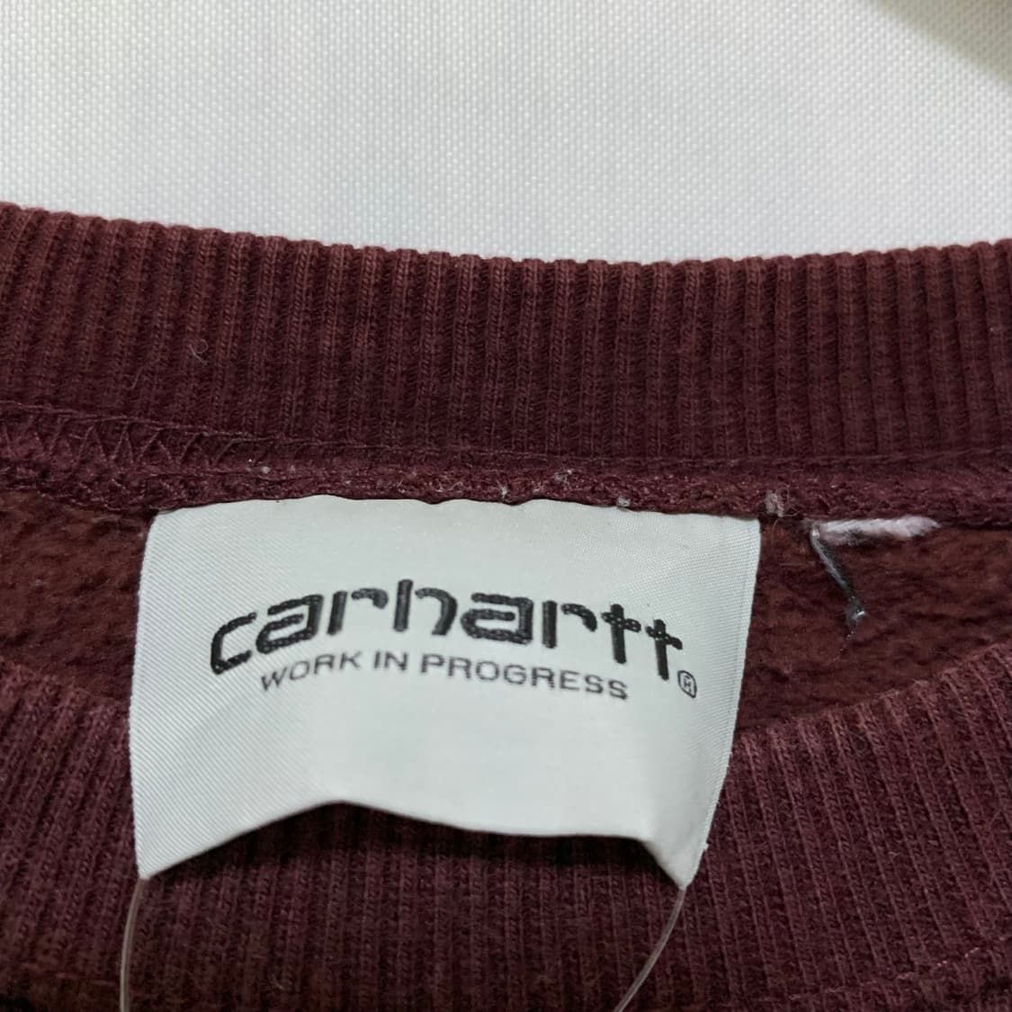 칼하트 버건디 로고 맨투맨 빈티지 남녀공용 상품이미지6