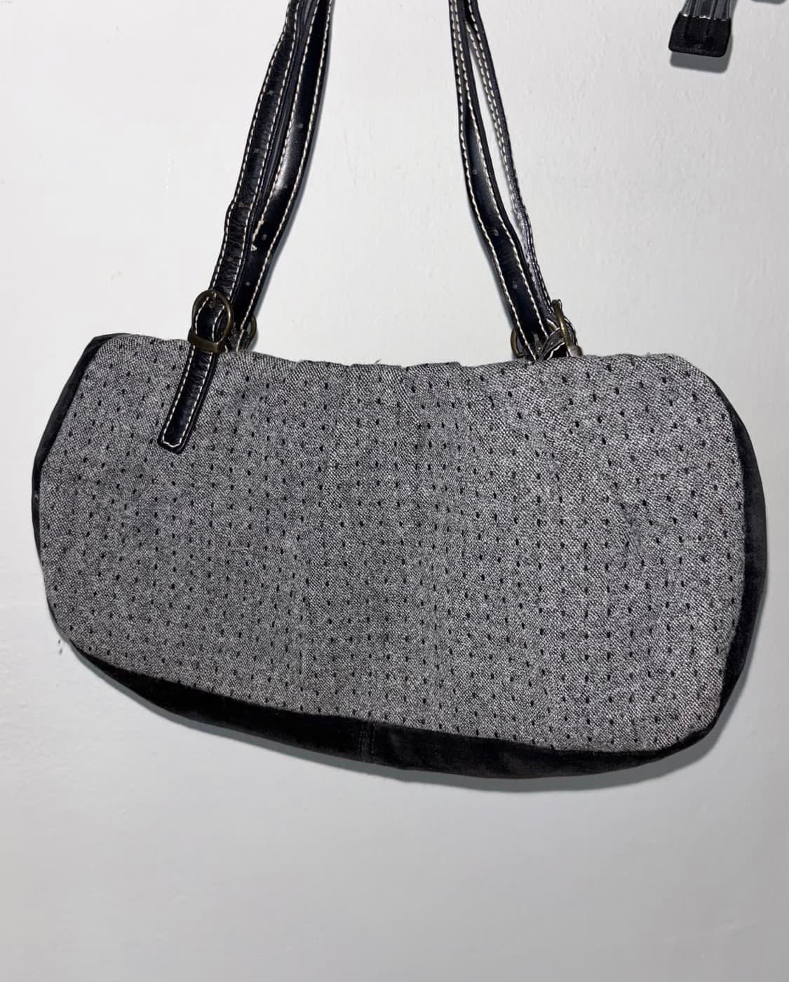 일본빈티지 도트그레이 숄더백 상품이미지2