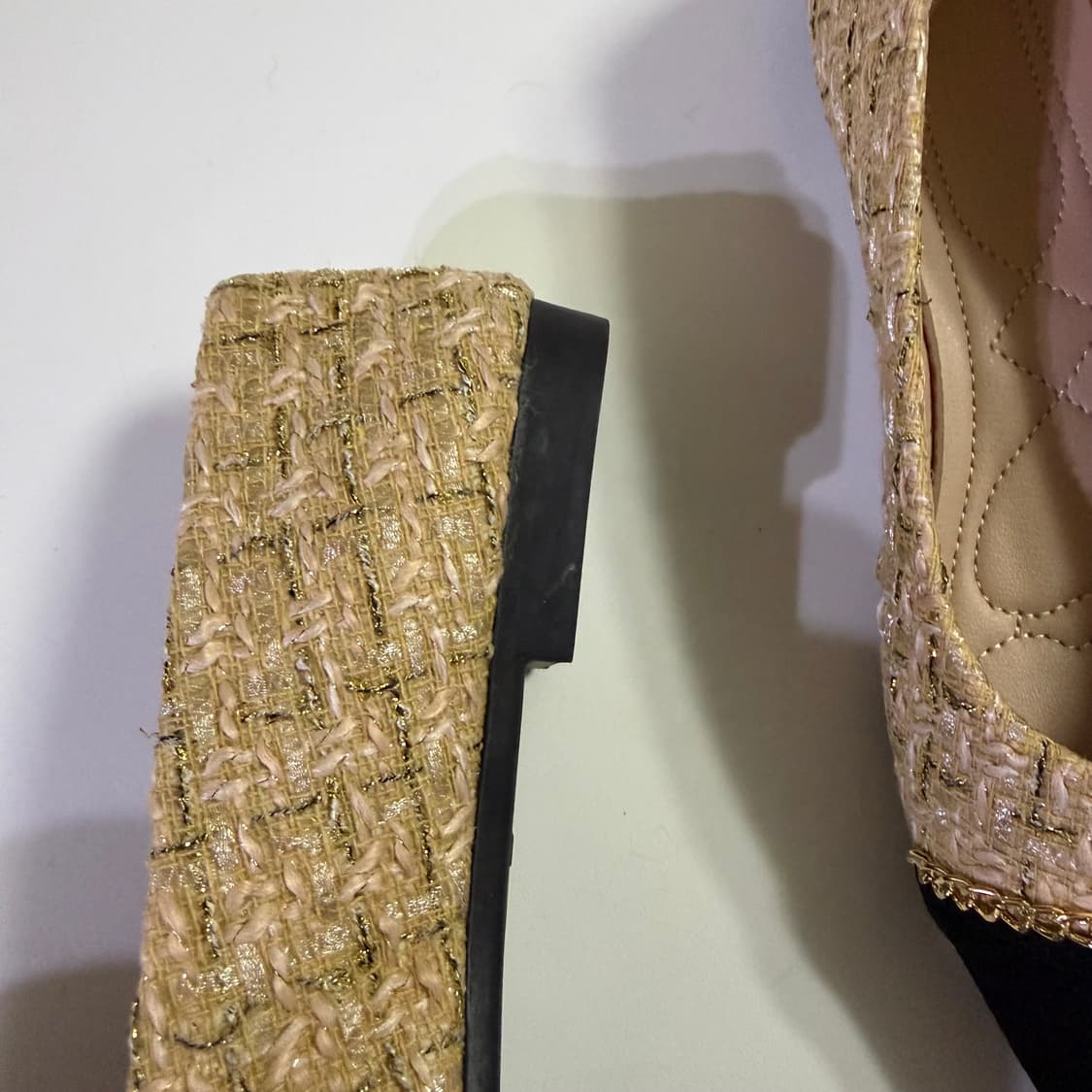 새상품 여자 트위드 플랫슈즈 240 상품이미지4