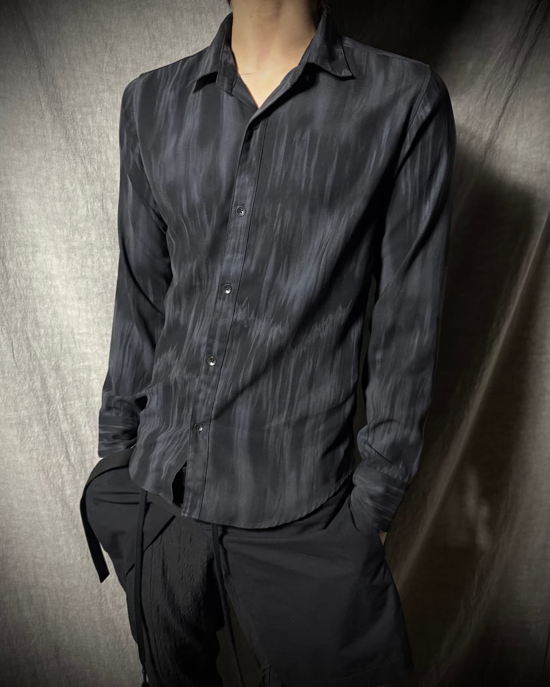 Schlüssel Shadow Pattern Dress Shirt  상품이미지2