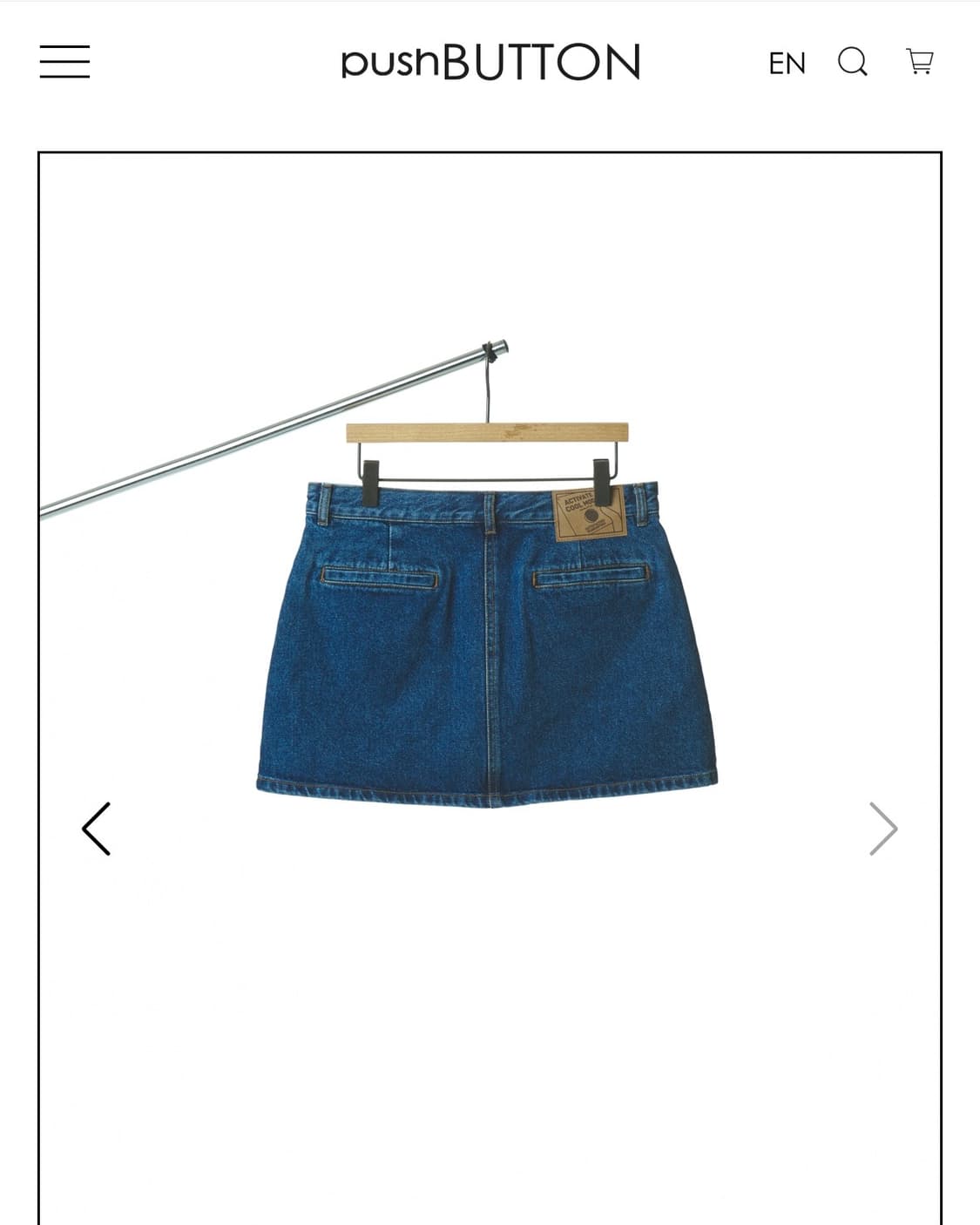 <Pushbutton> Blue denim mini skirt 상품이미지2