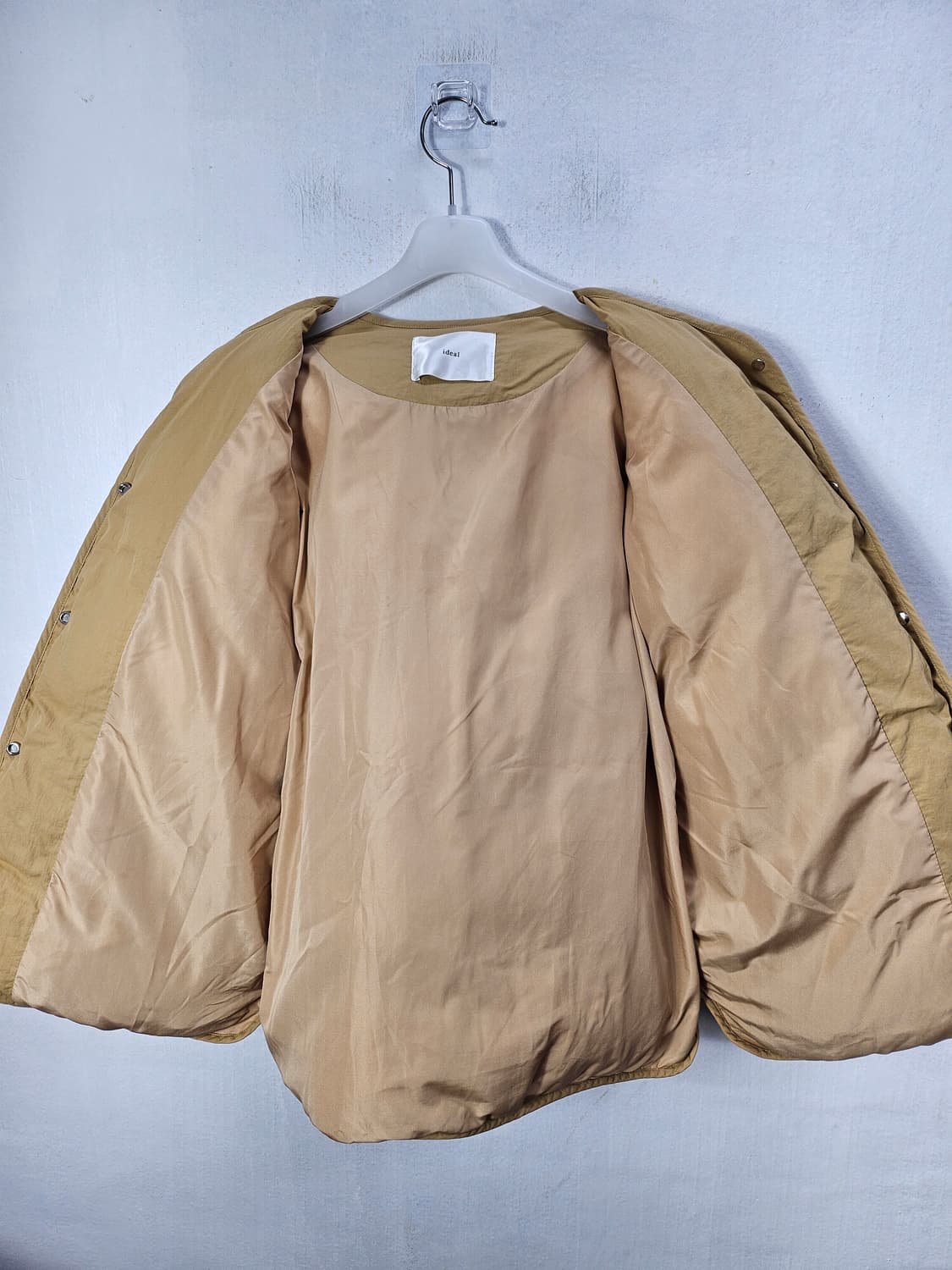 아이디얼 카멜브라운 포켓 숏패딩 77-88 새제품급 상품이미지6