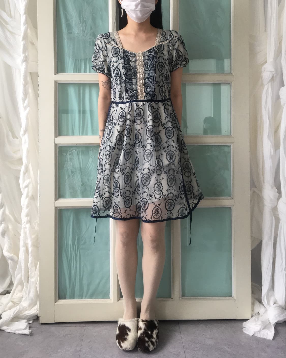 Axes femme ornament pattern dress 상품이미지8