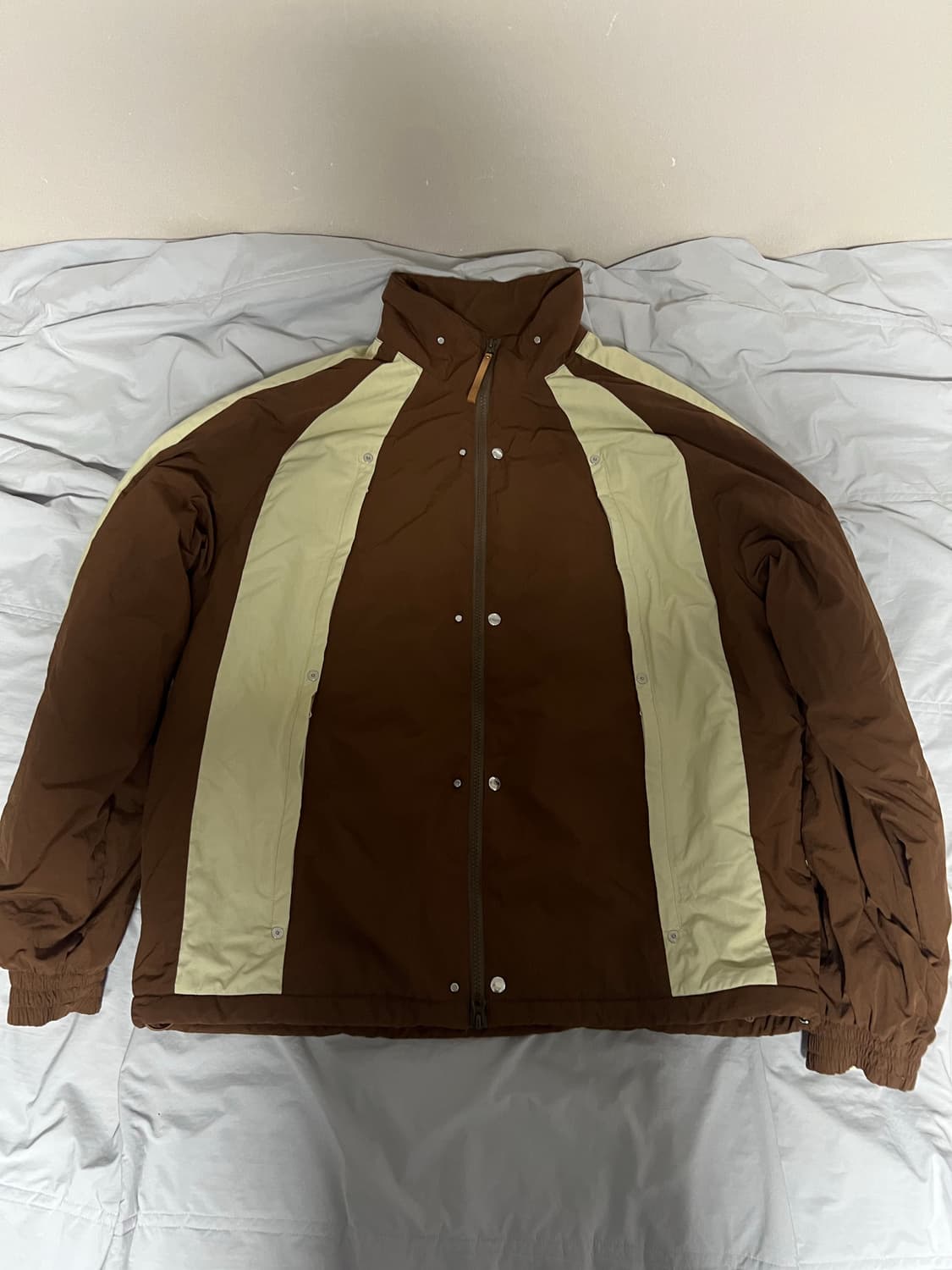 (XL) 세터 경량 패딩자켓 아이보리 브라운  상품이미지1