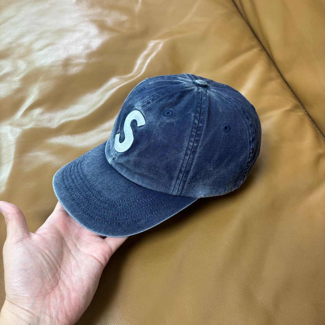 Supreme 슈프림 23fw 피그먼트 네이비 S로고 6패널 볼캡 모자 상품이미지5