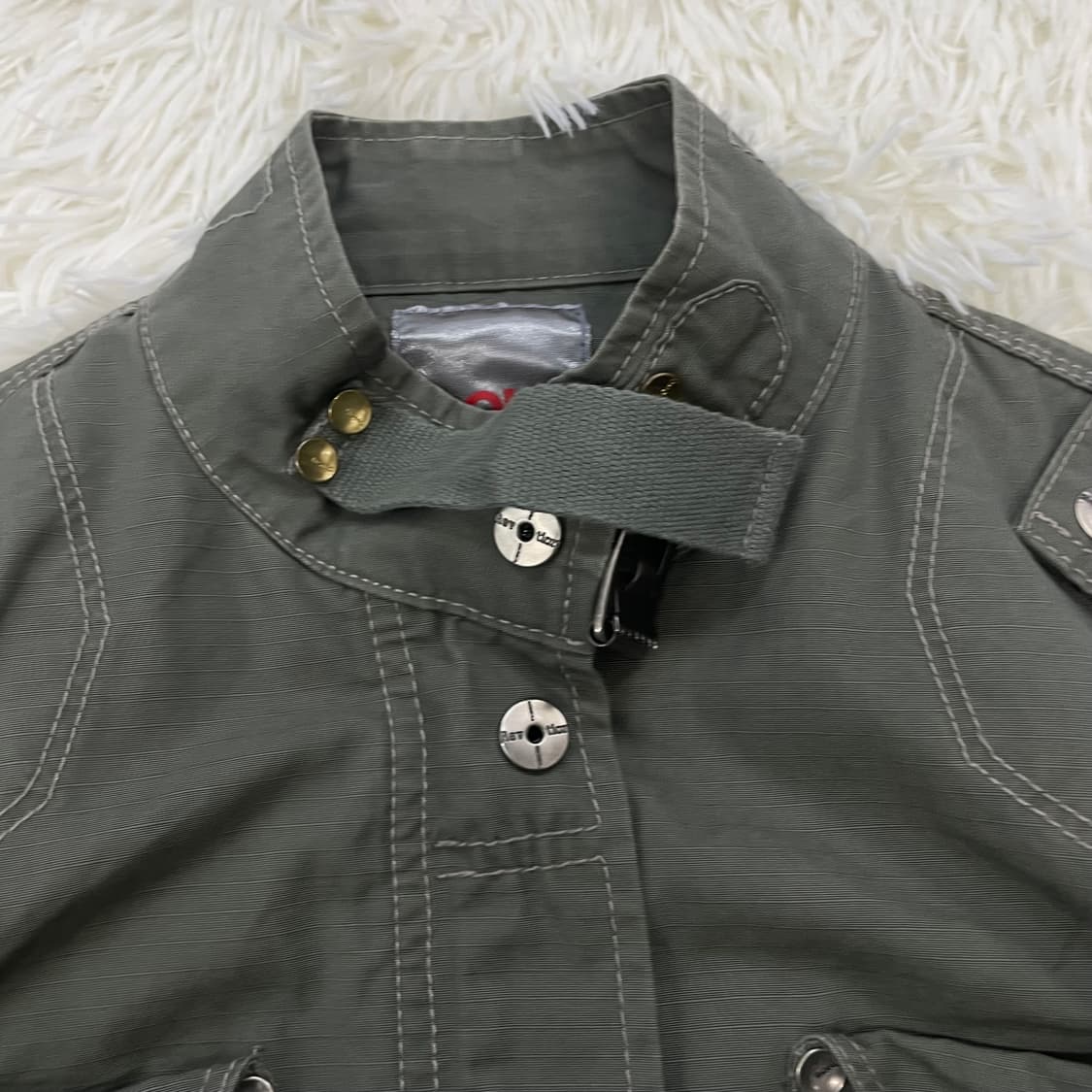 DOHC 립스탑 카고 밀리터리 자켓 카키 상품이미지5