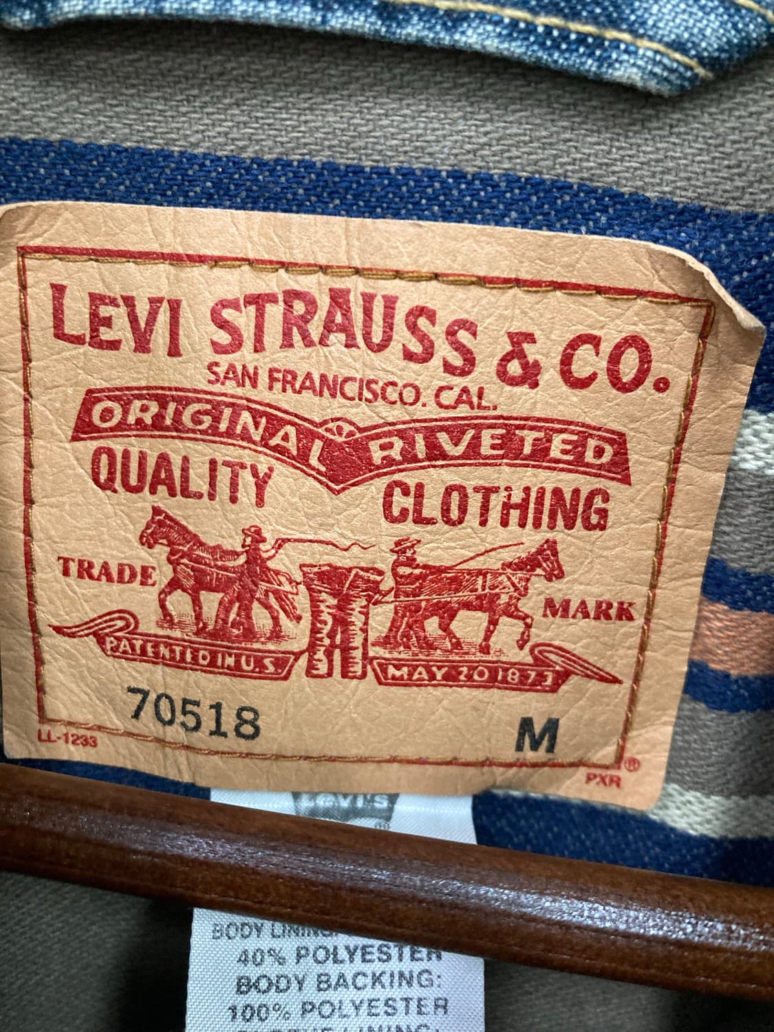 리바이스 카라 청자켓 상품이미지2