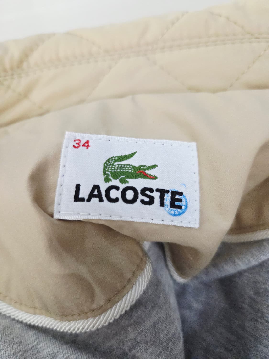 라코스테 우먼스 다이아 퀼팅 자켓 베이지 상품이미지8