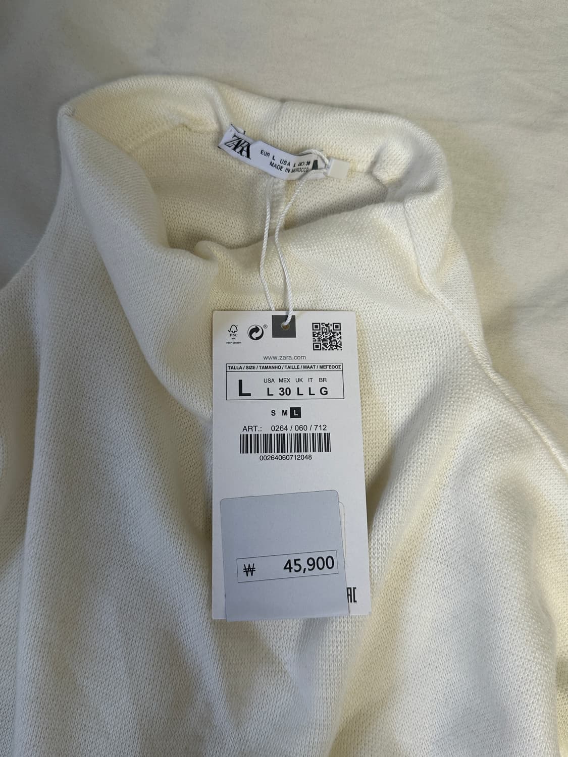 자라 언발란스 반팔 니트 상품이미지5