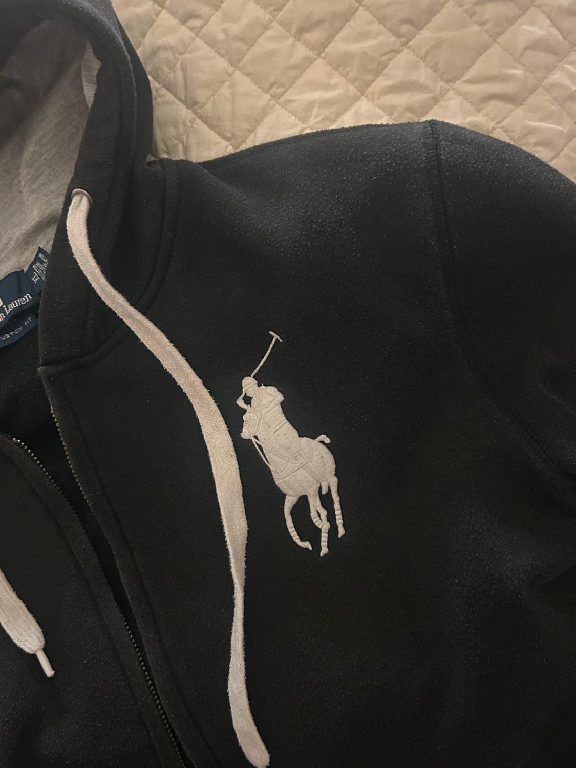 폴로 랄프로렌 빅포니 성조기 블랙 후드집업 남녀공용 L 상품이미지4