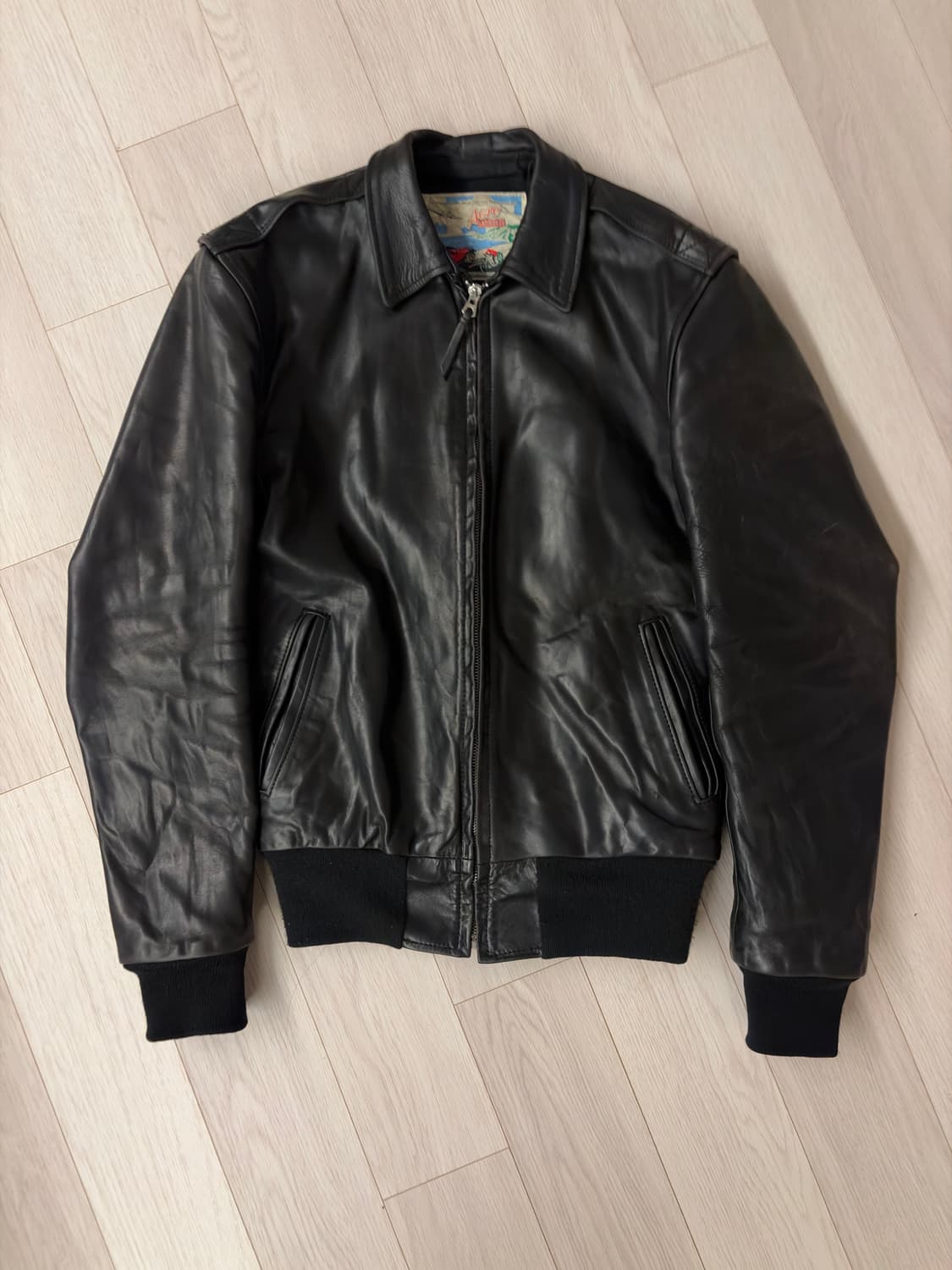 에어로 레더 FQHH “Happy Days” 말가죽 자켓 상품이미지1