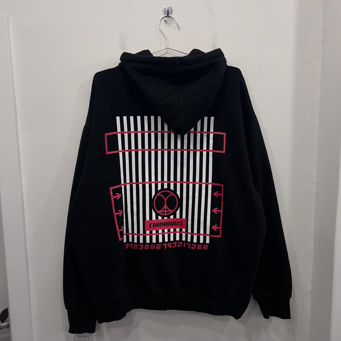 챔브로스 백프린팅 오버핏 기모 후드티 상품이미지5