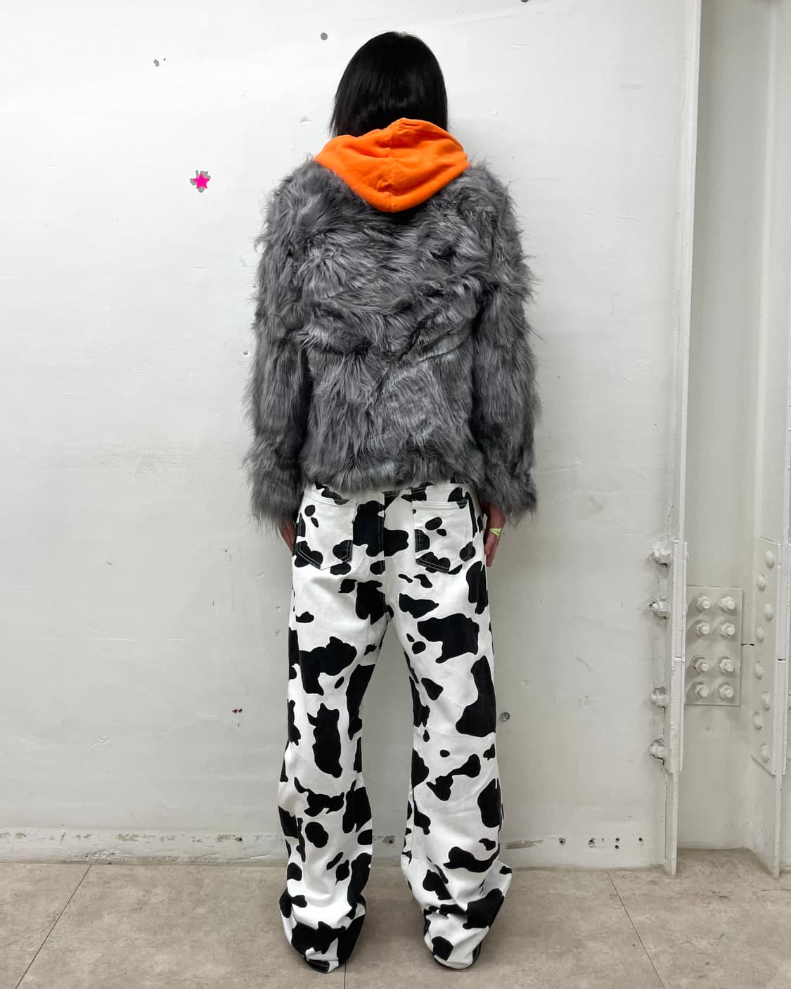 Grey Big Fur Jacket  상품이미지4