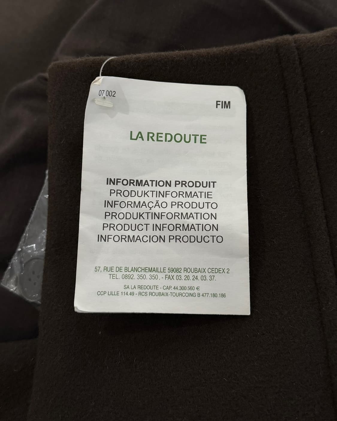 바네사 브루노 다크브라운 프론트 패널 벨티드 울 코트 상품이미지10