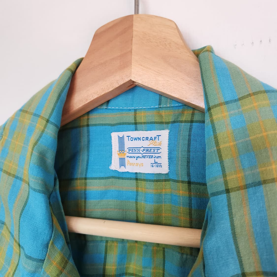 70s JC Penney 타운크래프트 룹카라 하프셔츠(USAmade) 상품이미지5