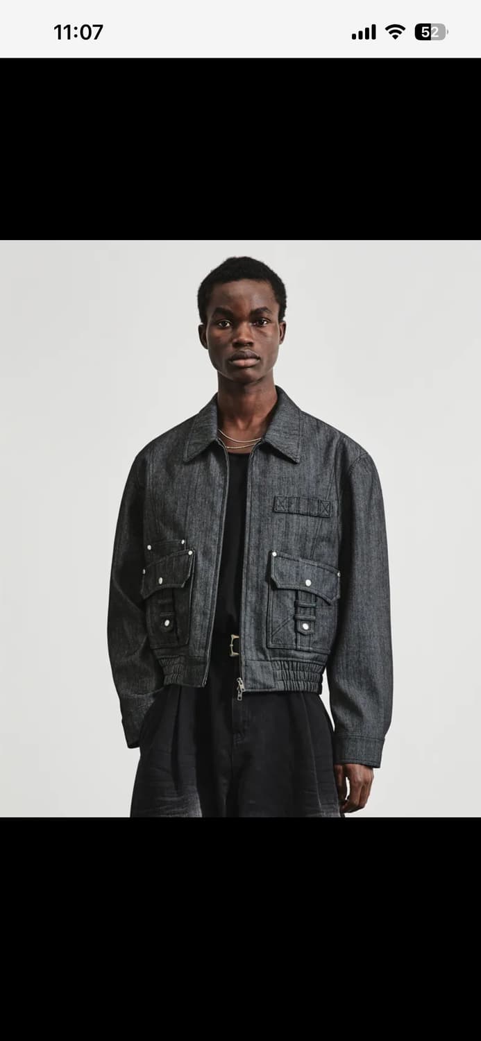 엘무드 카펜터 블루종 자켓 블랙진 46 사이즈 상품이미지2