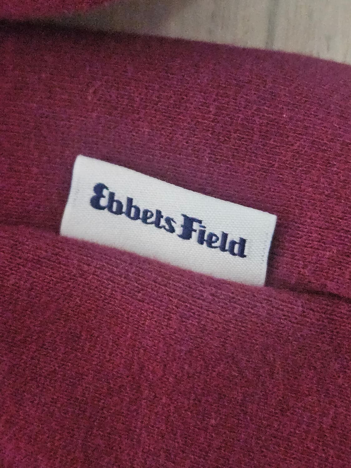 이벳필드 베이직 로고 후드티 버건디 M 상품이미지3