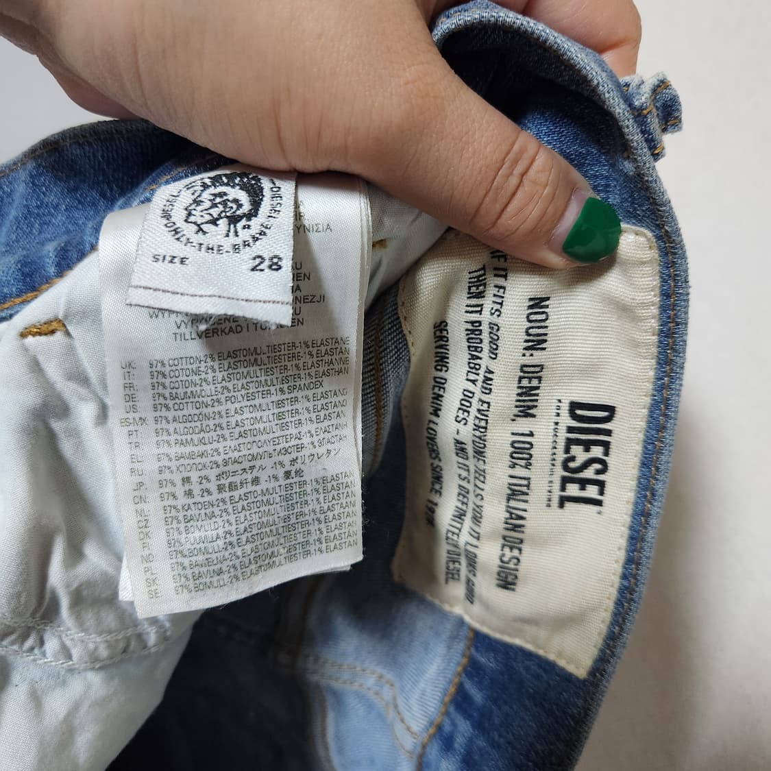 디젤 빈티지 연청 남28 상품이미지5