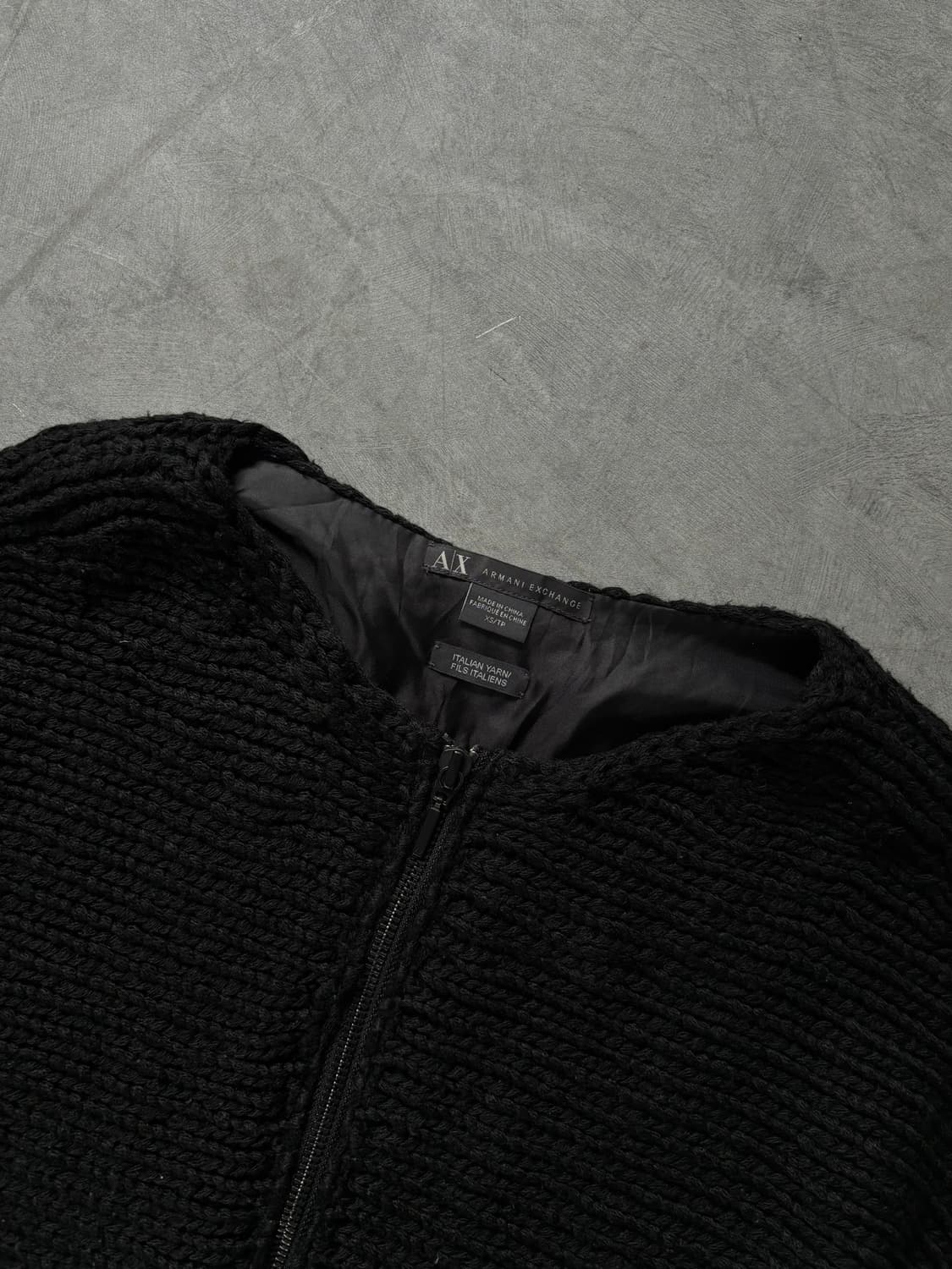 Armani Exchange 아르마니 익스체인지 블랙 니트 집업 상품이미지6