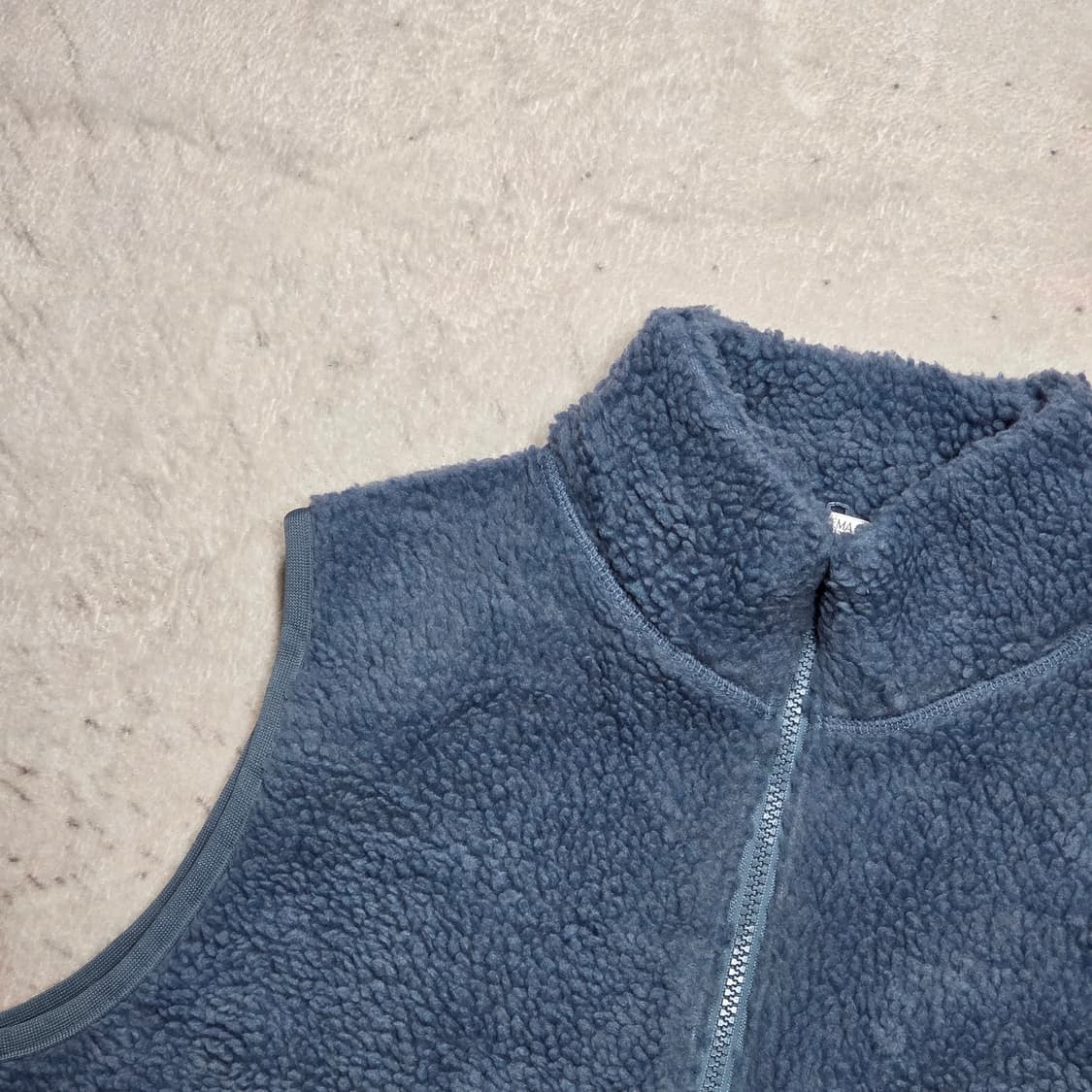 일본 빈티지 스카이블루 후리스 베스트 상품이미지2