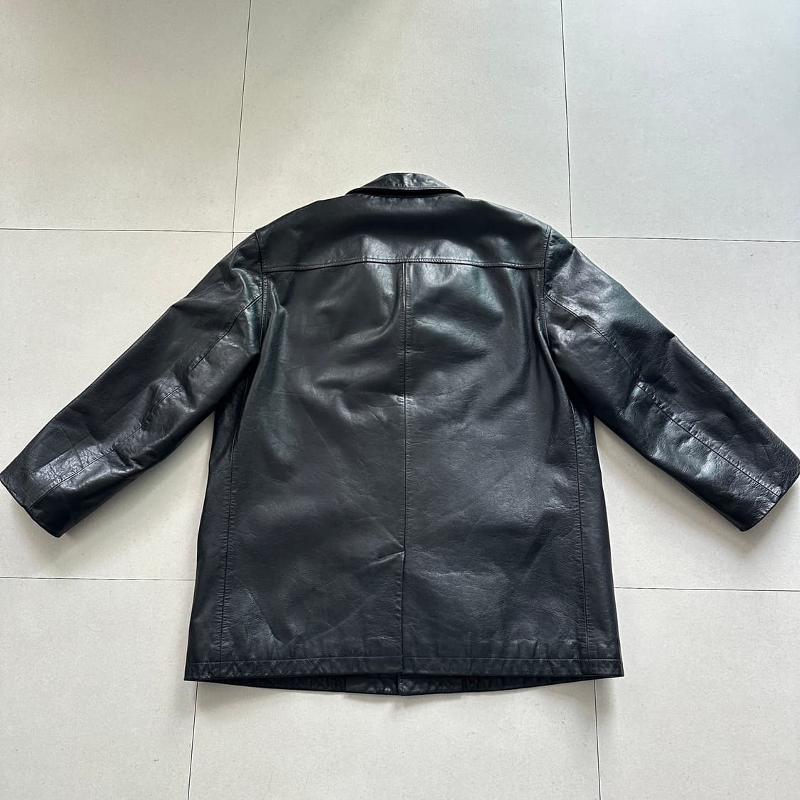 90s 폴로 랄프로렌 소가죽 하프코트 자켓 100  상품이미지8