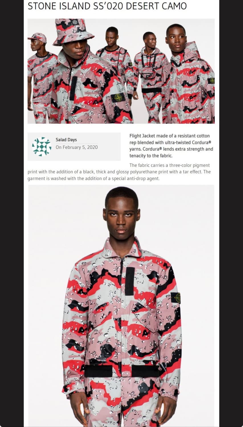 [XL]스톤아일랜드 데져트 카모 플라이트 자켓 상품이미지3