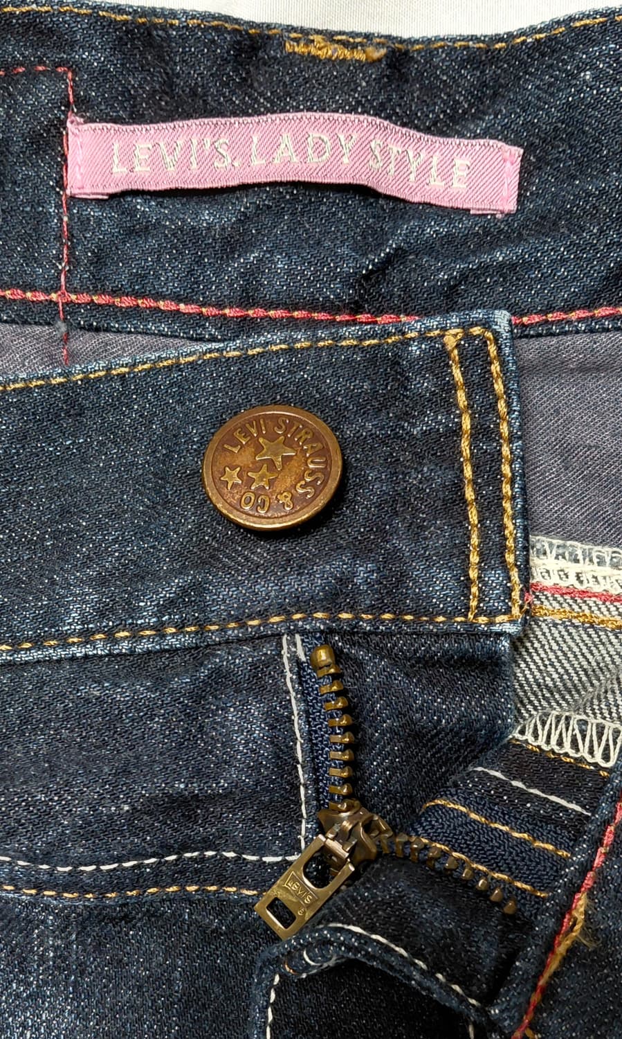 [S] 리바이스 레이디 스타일 빈티지 데님 스커트 (Y2K 자수 디테일) 상품이미지5