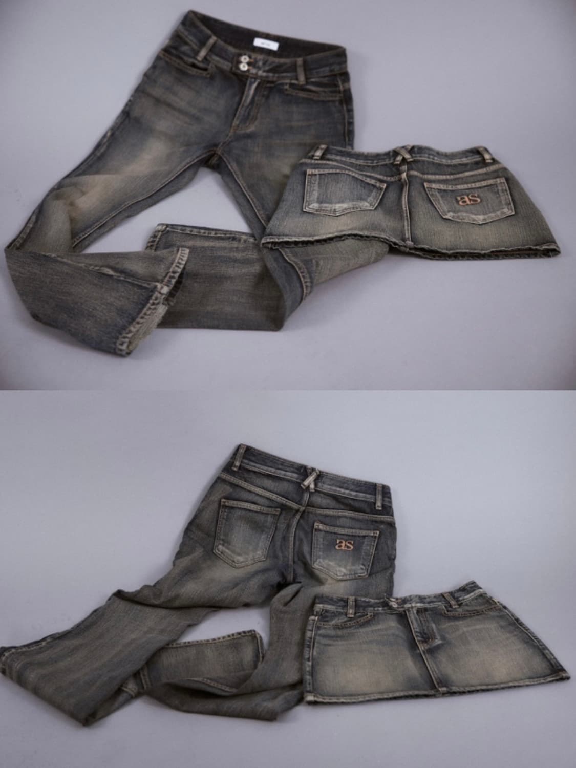 애즈온 엑스 디테일 데님 팬츠 (장원영바지) 상품이미지3