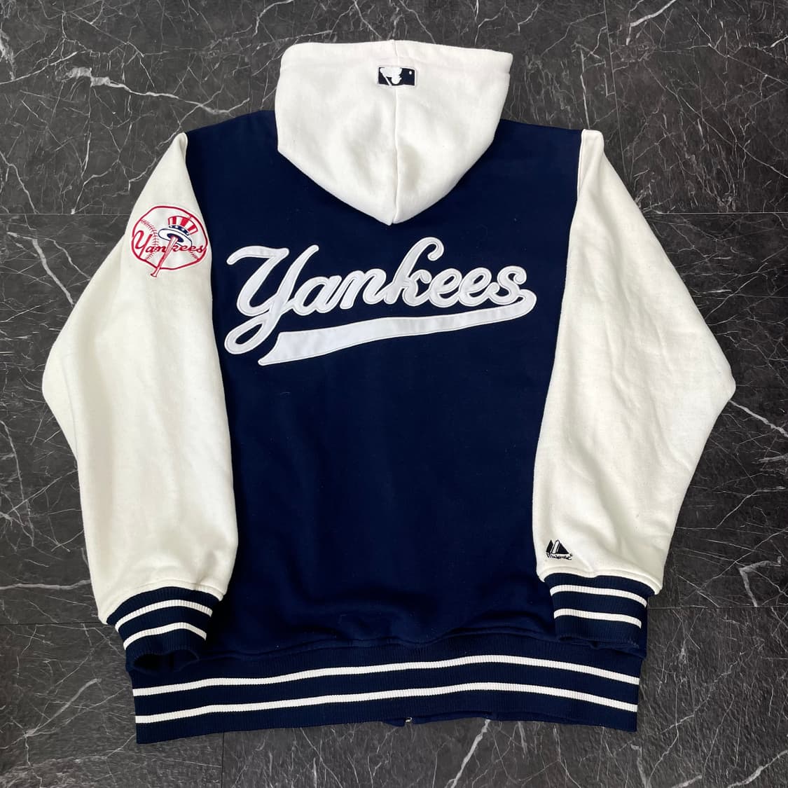 마제스틱 뉴욕 양키스 오버사이즈 후드집업 상품이미지1