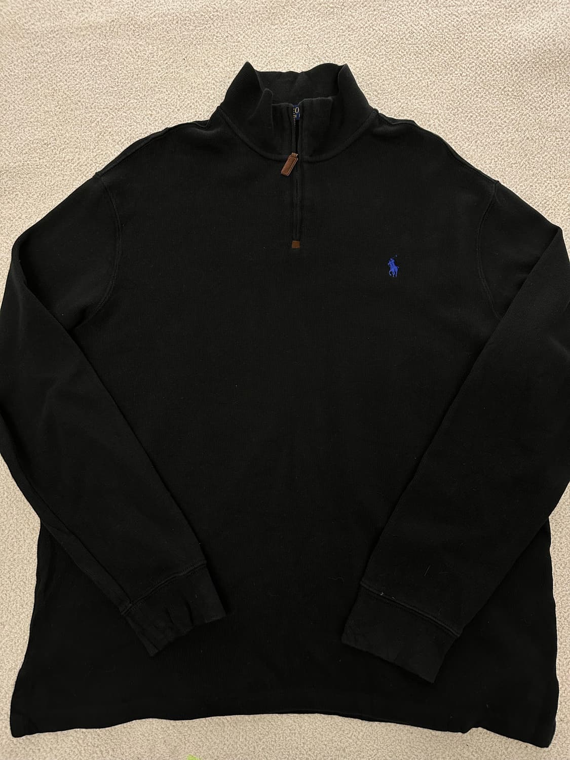 새상품급) 폴로 블랙 반집업 XL 105 상품이미지1