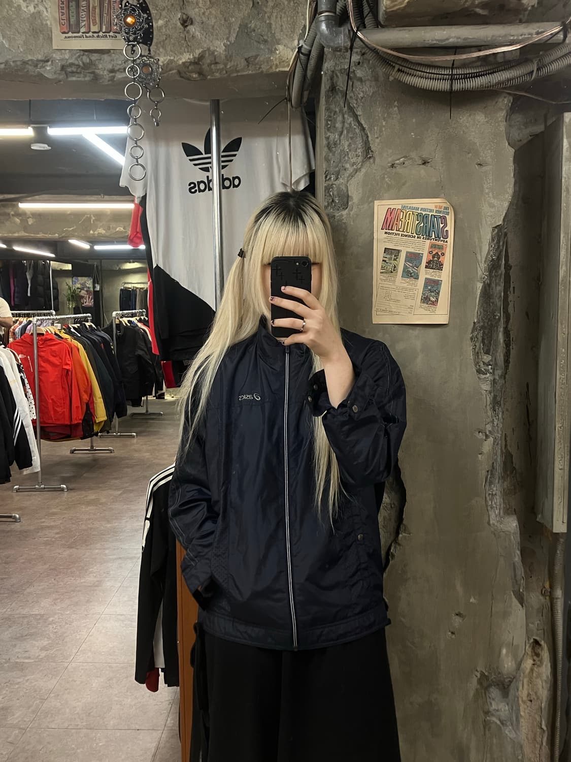 아식스 바람막이 네이비 95 #csz2123 상품이미지2