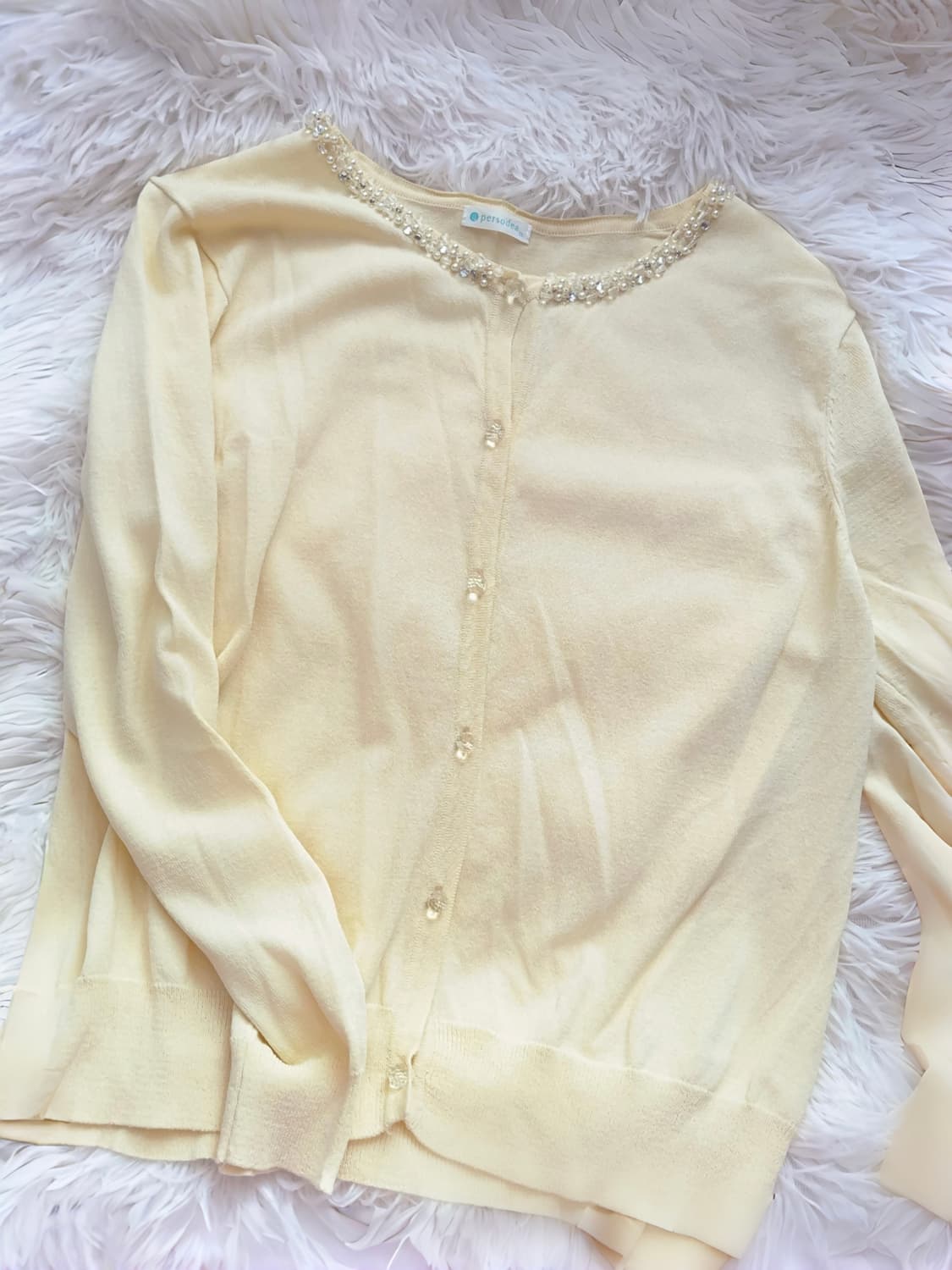 레몬우유 비즈 큐빅 가디건 상품이미지1