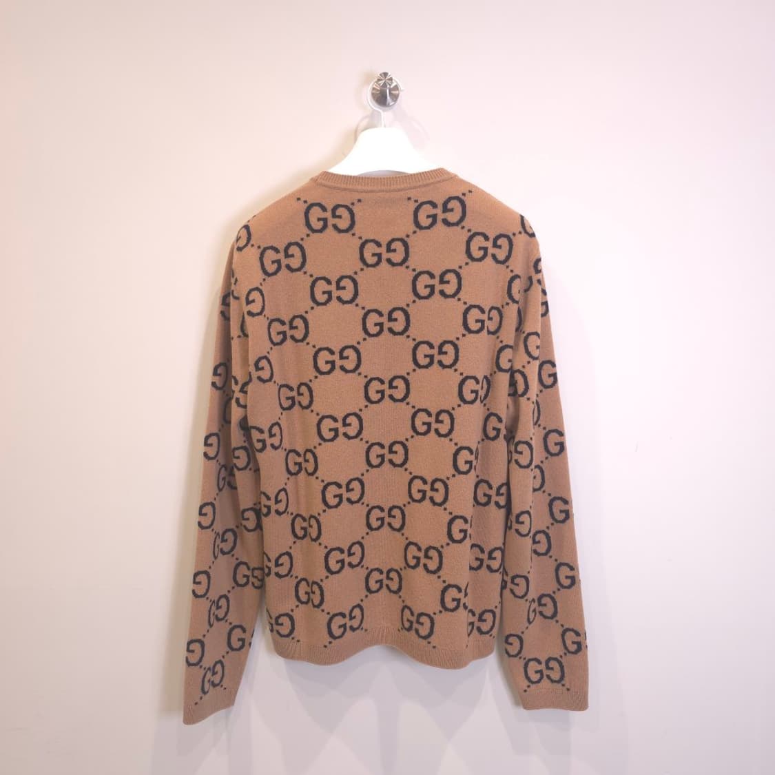 [중고/정품] 구찌 GG 울 자카드 니트 카멜 L 상품이미지2