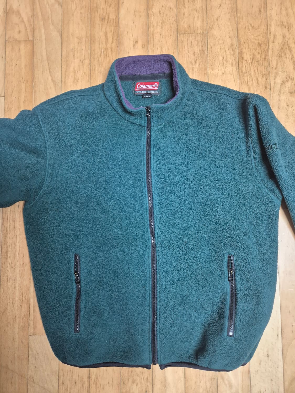 콜맨 후리스 집업 자켓 그린 xl  상품이미지1