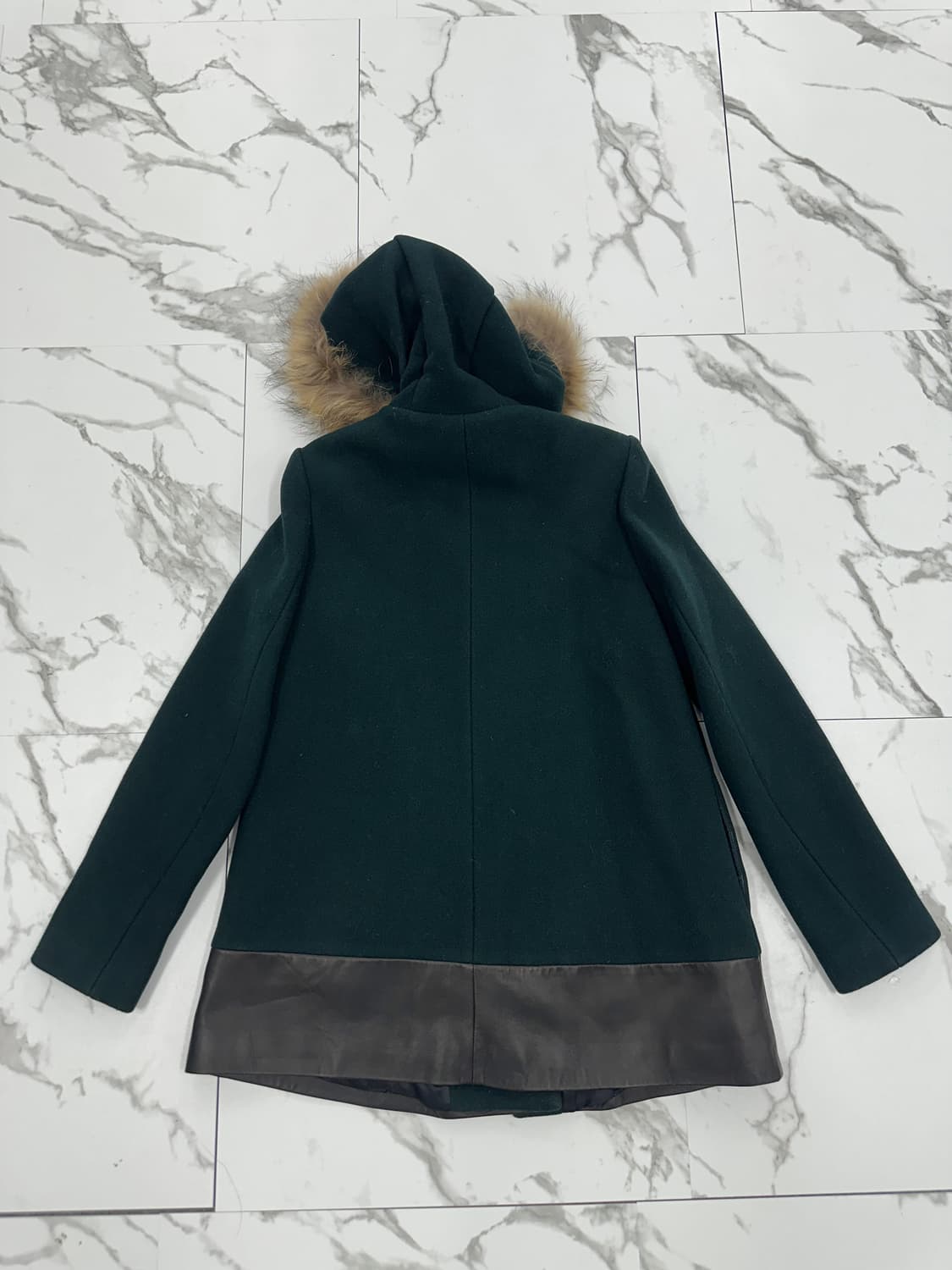 산드로 레더 트리밍 코트 상품이미지2