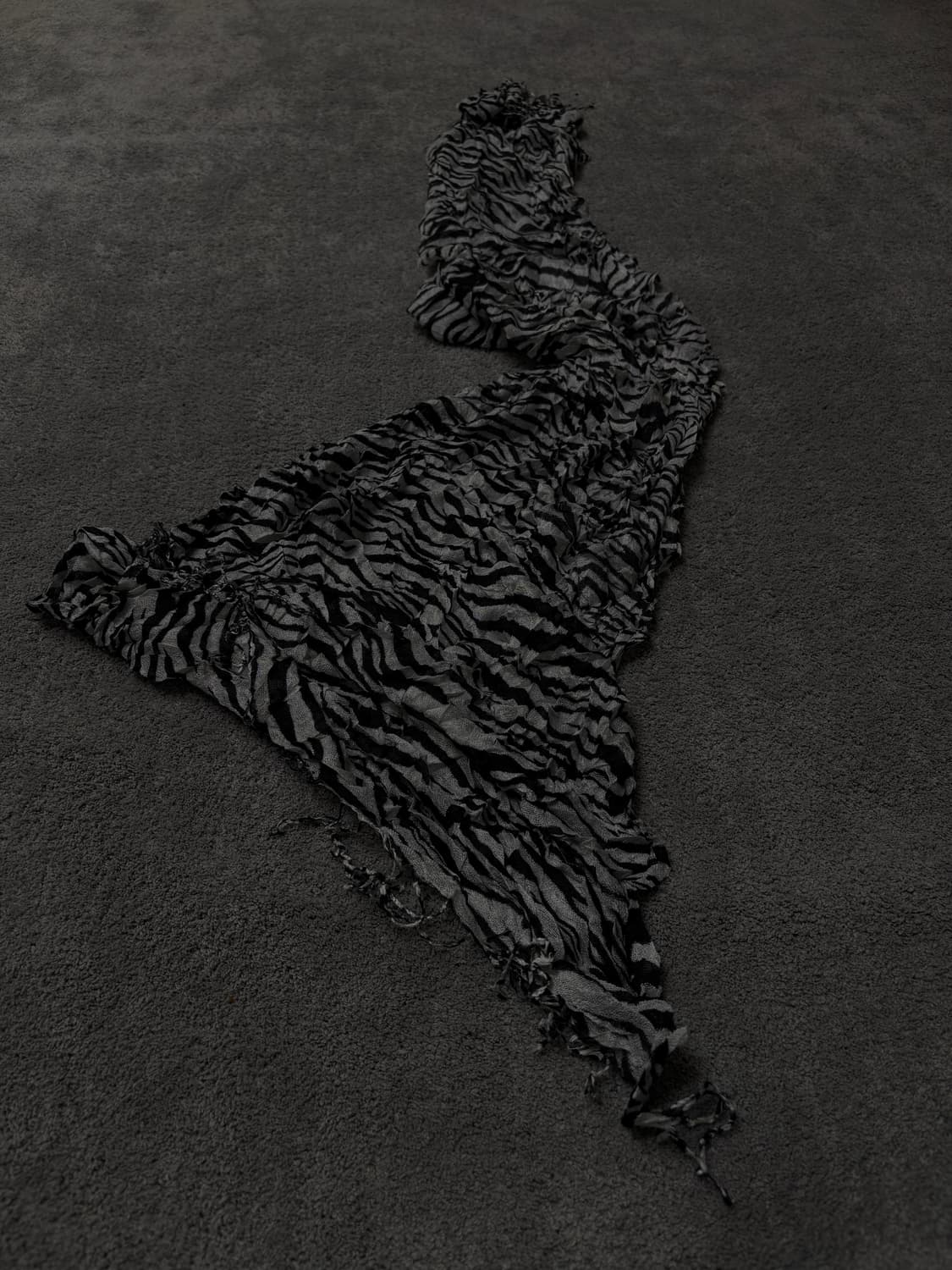 Vintage v-kei punk mood leopard scarf 상품이미지1