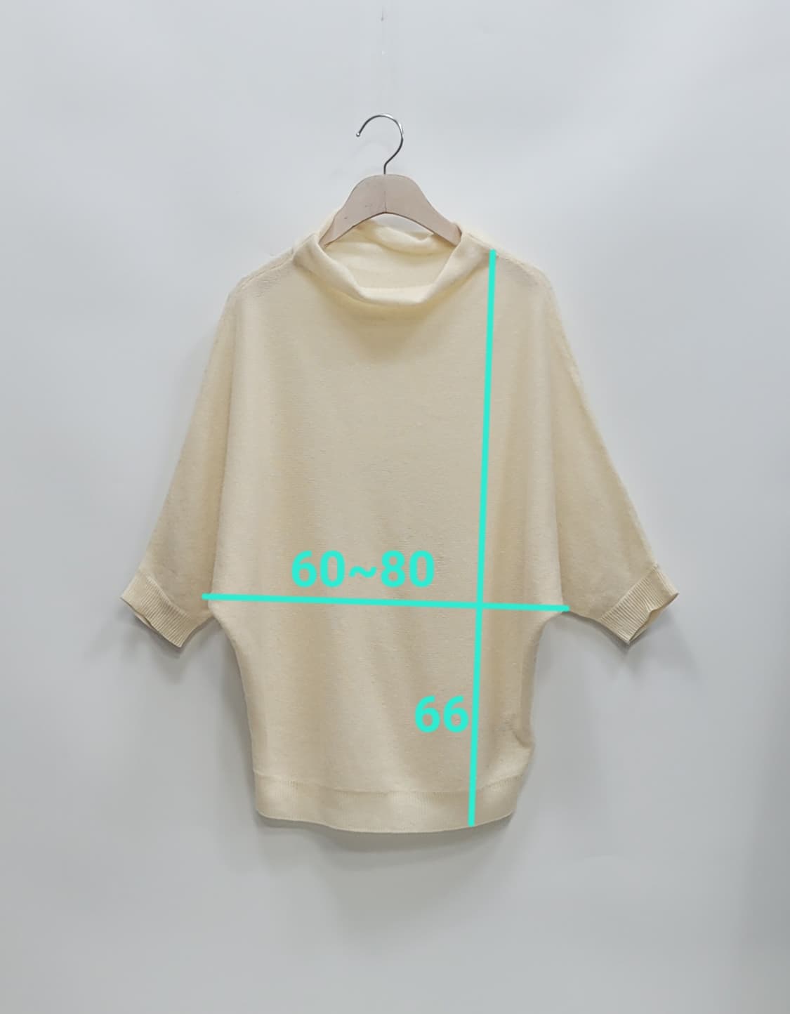 캐시미어 100% 무지 가오리 오버핏 니트 / 여 FREE 아이보리
 상품이미지9