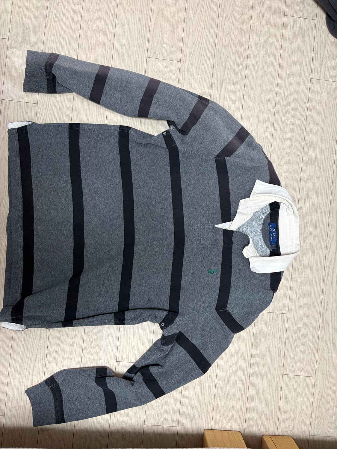 폴로 스트라이프 카라 롱슬리브  상품이미지2