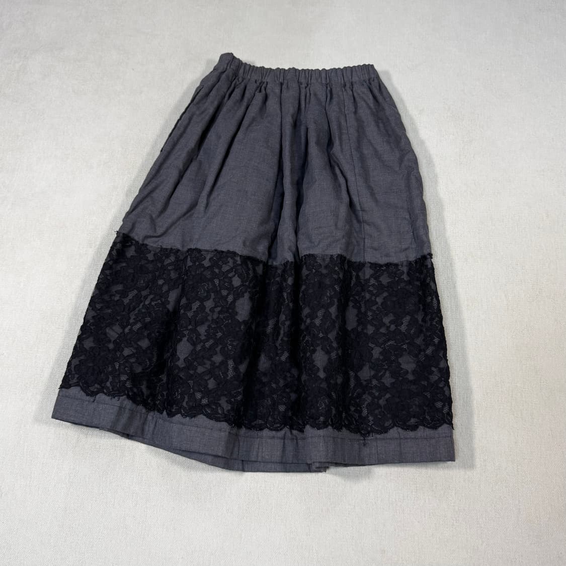 Gray Floral Lace Padded Skirt 상품이미지5