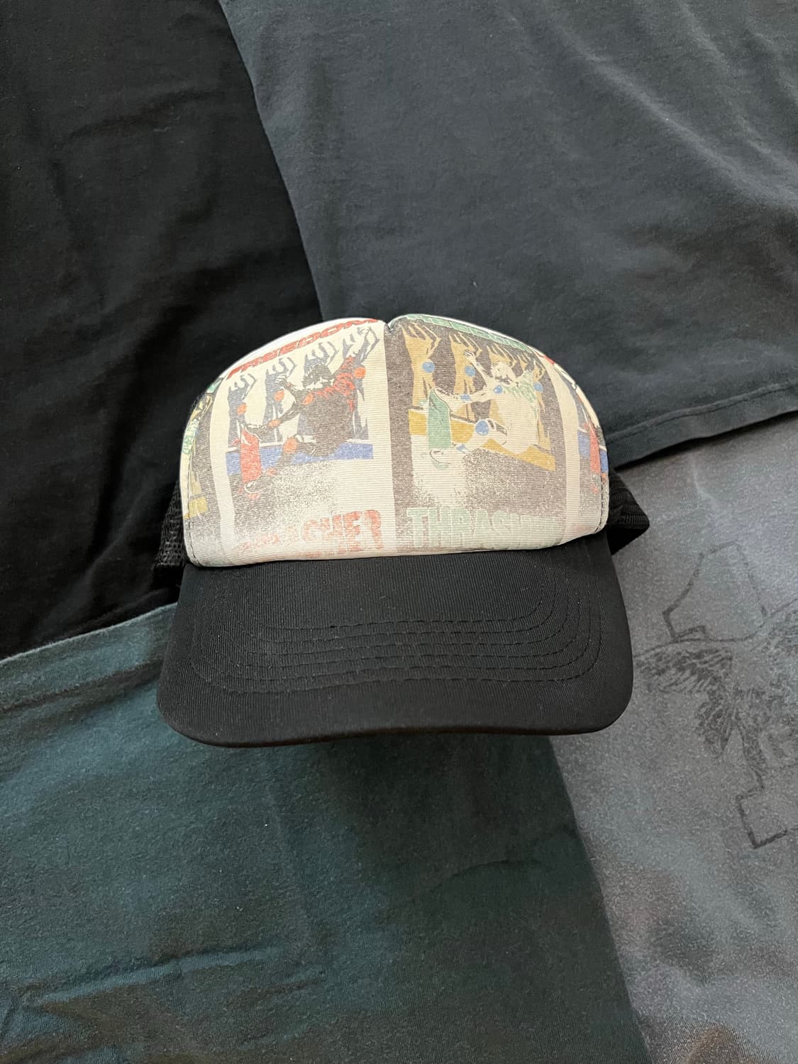 80s 90s 빈티지 트래셔 아트웍 메쉬 트러커캡 상품이미지1