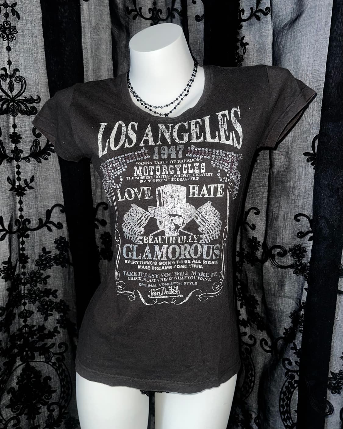 Charcoal los angeles graphic t-shirt 상품이미지2